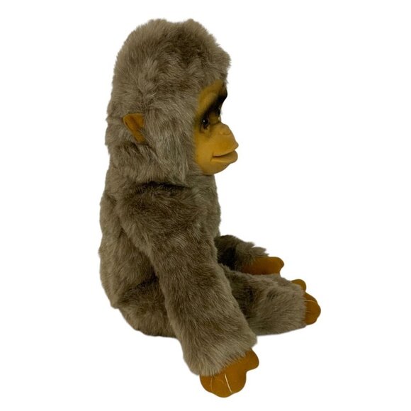 Vintage Party Plush Baby Gorilla Stuffed Animal Flocked Face Felt Hands Feet - Picture 3 of 8